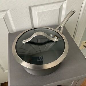 Caphalon Commercial 2.5 Quart Saucepan with Glass Lid NonStick Analon
